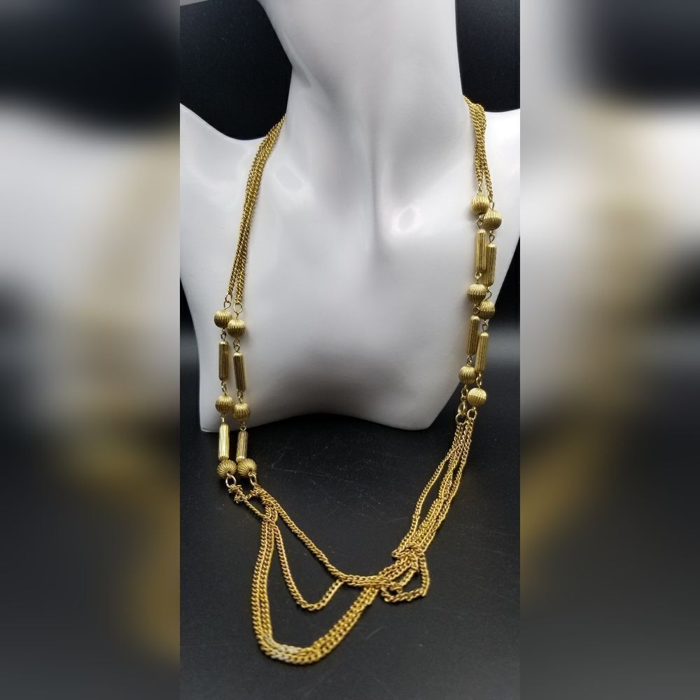 Downton abbey sway laced gold tone necklace, N127